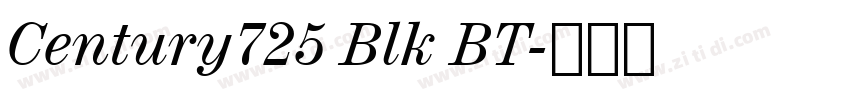Century725 Blk BT字体转换
